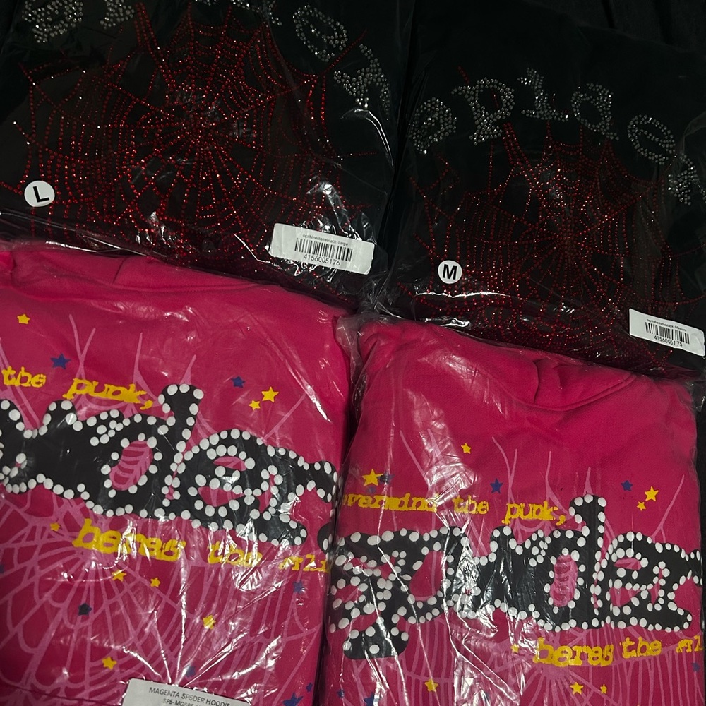 Pink and Black Graphic Women's Sweater